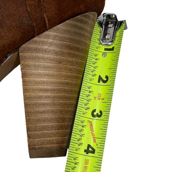 Betsey Johnson Jensen Leather Chestnut Brown Bootie Boots - Picture 10 of 12